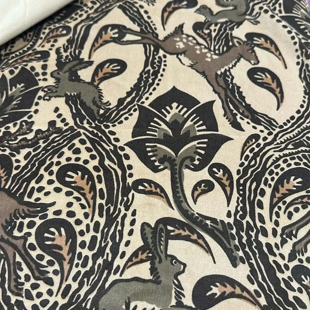 - Vervain “ aspen woods”embroidered FabricCut sample 26” X 26” Made In I…